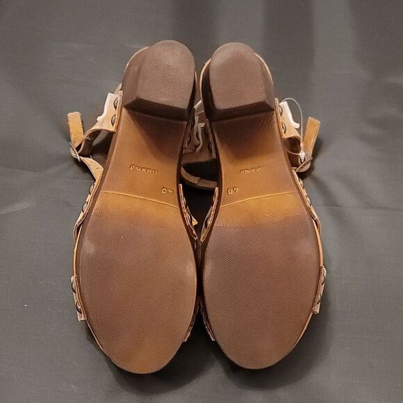 BRAND NEW SOPHIA MILANO GENUINE DISTRESS LEATHER ESPADRILLE SANDAL - Picture 9 of 14